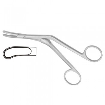 Craig-Dominick Septum Forcep Curved Left Stainless Steel, 16 cm - 6 1/4"